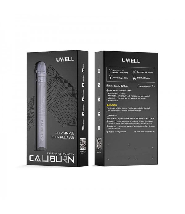 UWELL Caliburn A3S - Kit E-Cigarette 16W 520mAh
